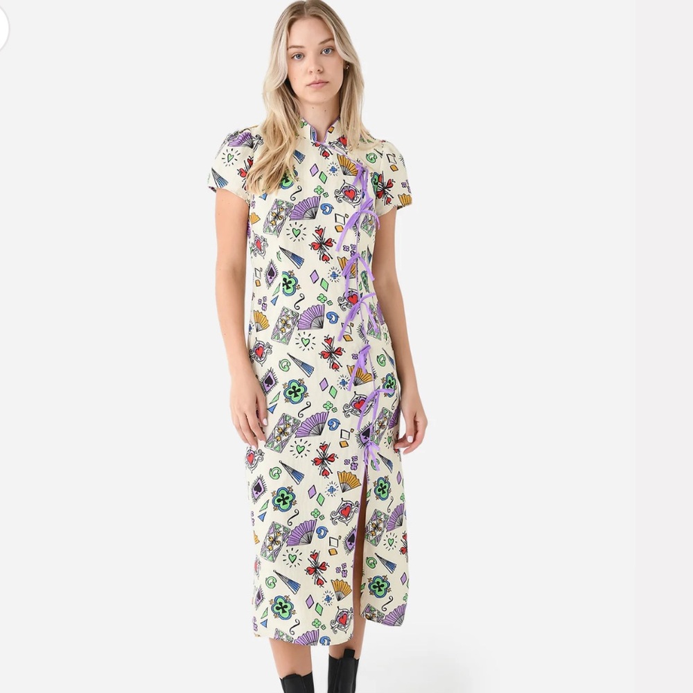KITRI Midi colorful dress